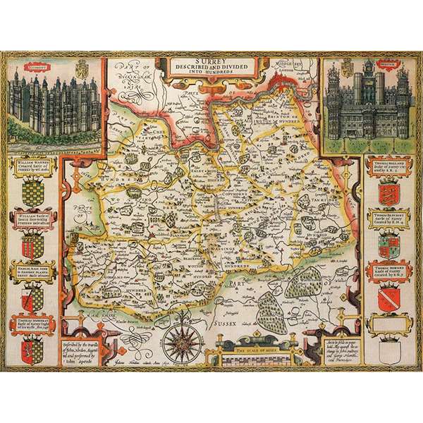 HISTORICAL MAP SURREY 400 PIECE JIGSAW